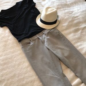 Ann Taylor Loft Curvy Straight Grey Jeans